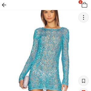 Sequin crochet dress